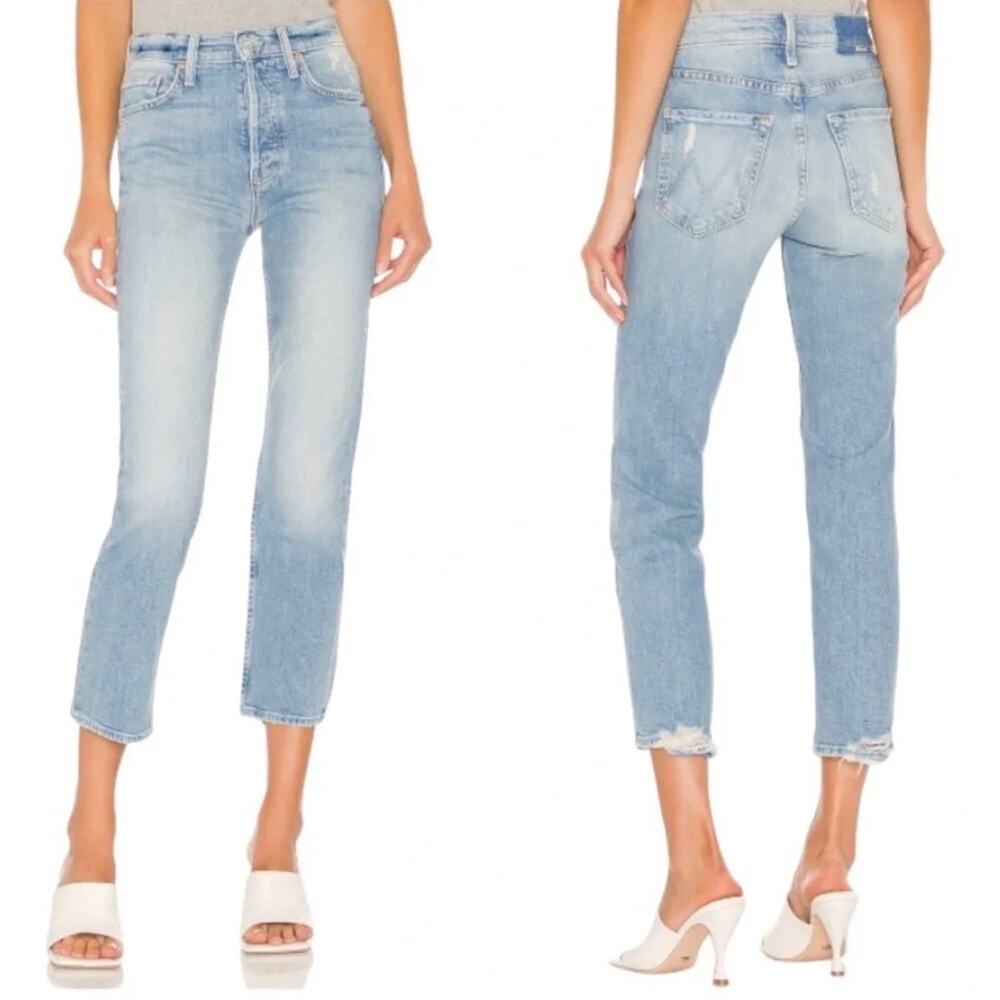 Mother Superior Jeans 29 The Tomcat Bless You Ankle Crop Denim Blue Casual Comfy - Picture 16 of 16